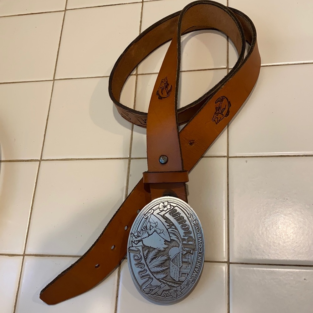 Belt Bass Brand size 40 with Ansel Brown waikiki cowboy buckle